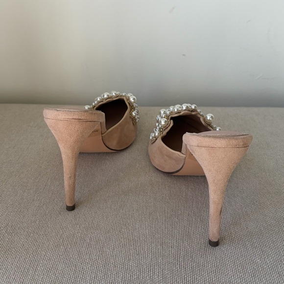 LULUS Pearl Embellished Bridal Nude Heels Size 8 - Picture 6 of 9